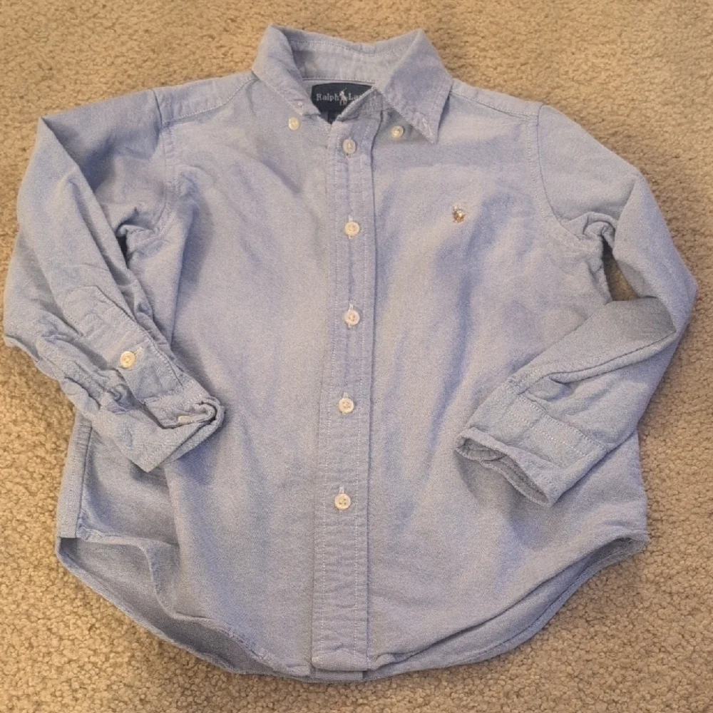 Ralph Lauren Light Blue Classic Long Sleeve Button Down Shirt Size 4